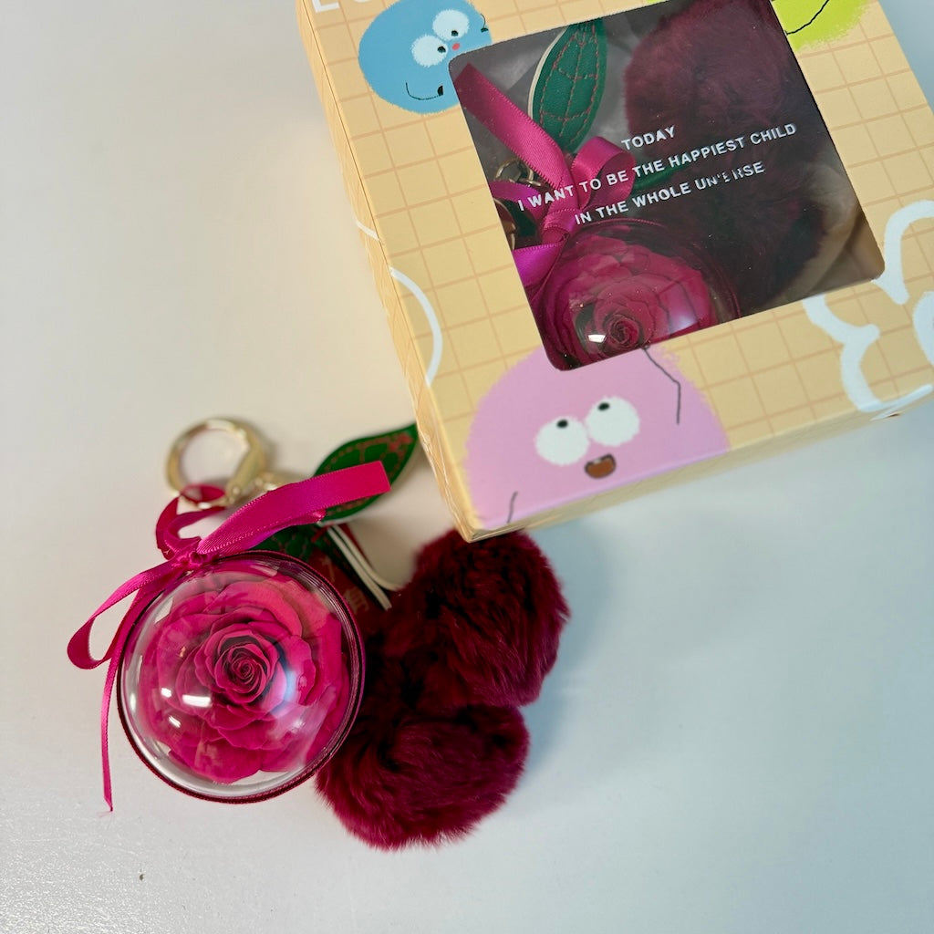 FOREVER ROSE CHERRY KEY RING