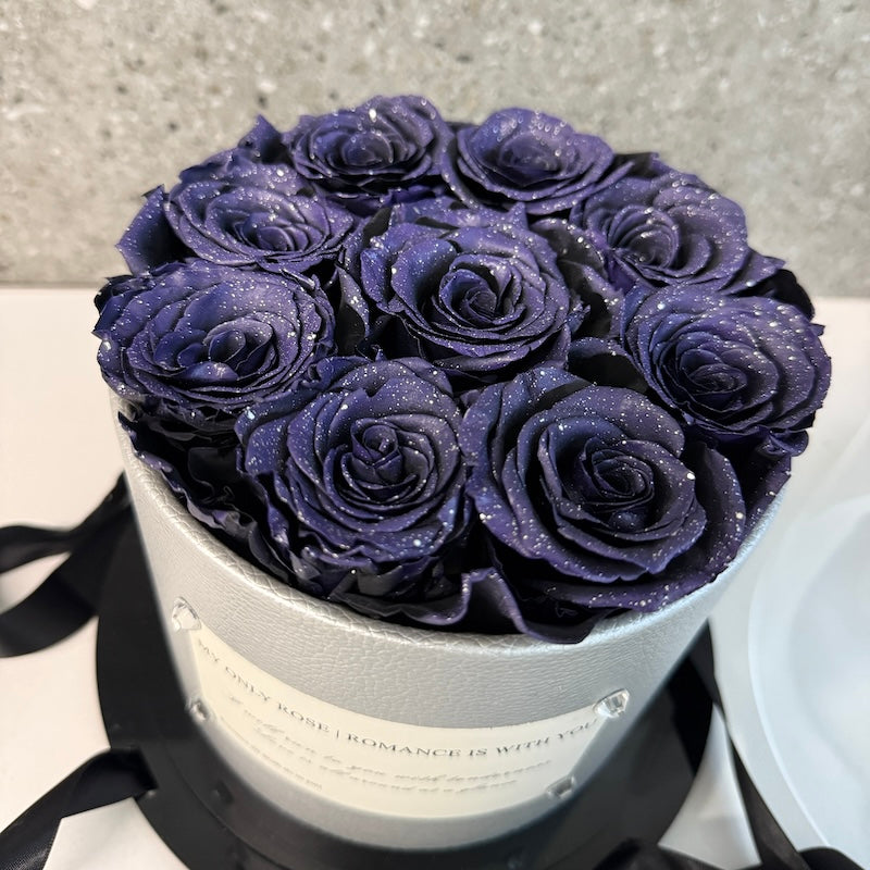 FOREVER ROSE BOX IN MIDNIGHT BLUE