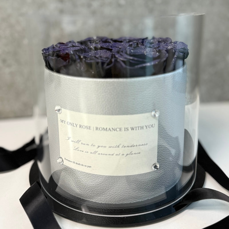FOREVER ROSE BOX IN MIDNIGHT BLUE
