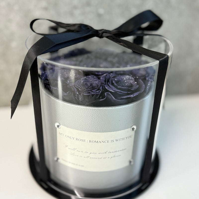 FOREVER ROSE BOX IN MIDNIGHT BLUE