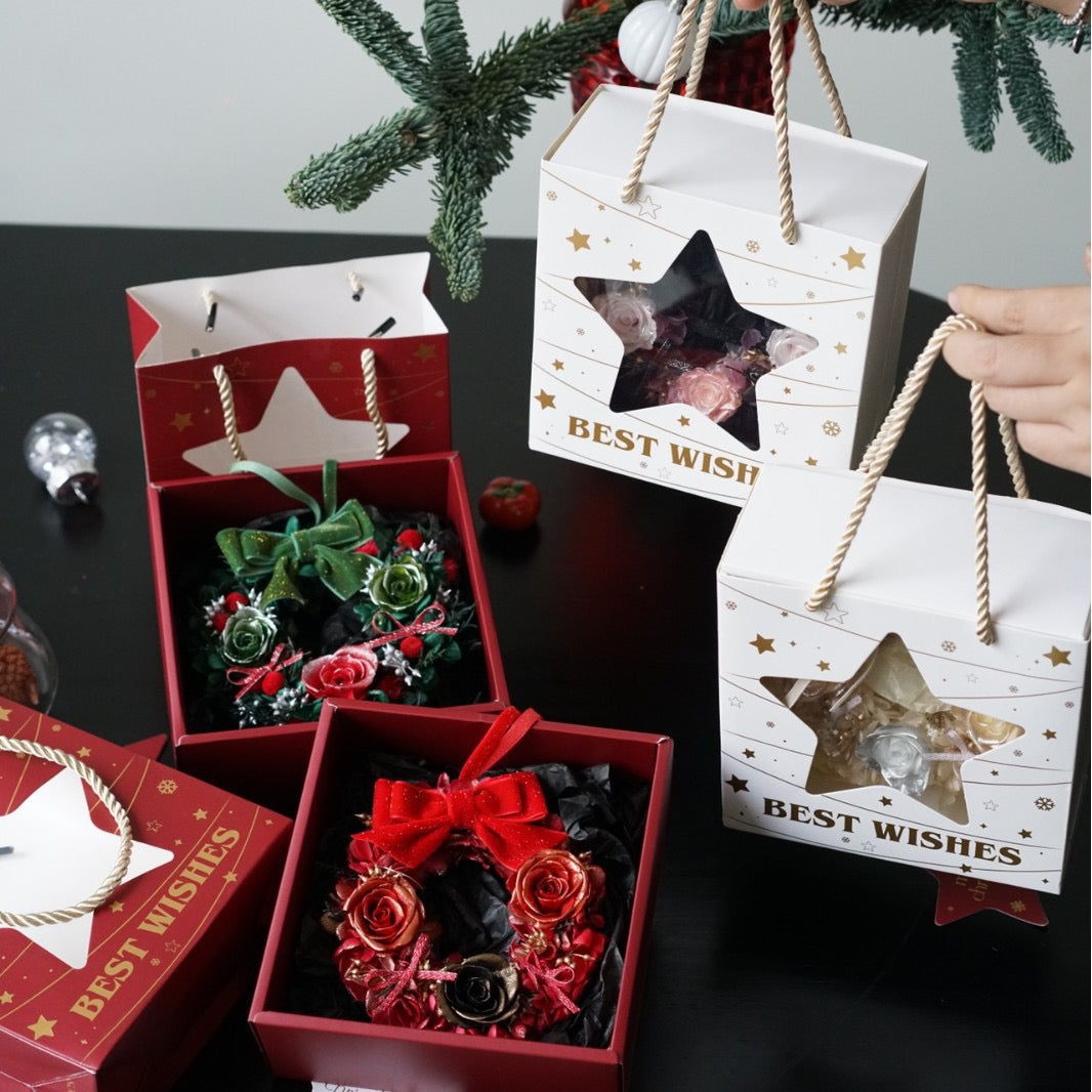 Christmas Wreath Pendant Preserved Flowers